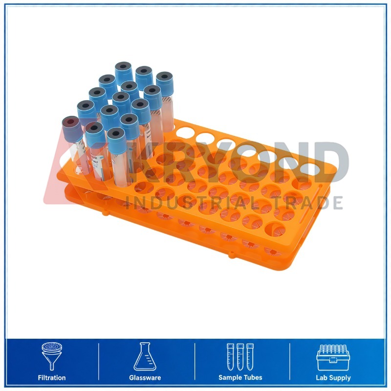 Centrifuge Tube Rack - Turuncu Plastik Santrifüj Tüpü Rafı 5mL