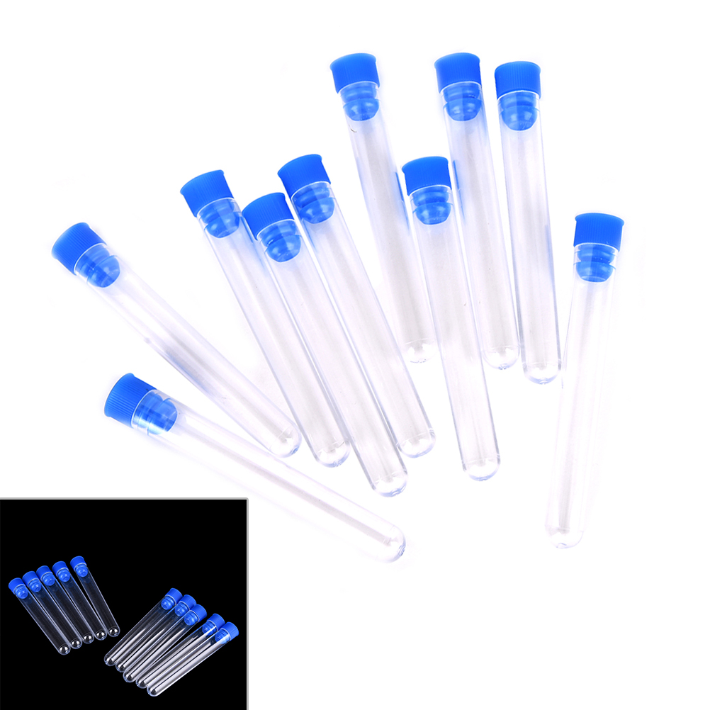 Centrifuge Tube Rack - 10 adet Şeffaf Plastik Test Tüpleri