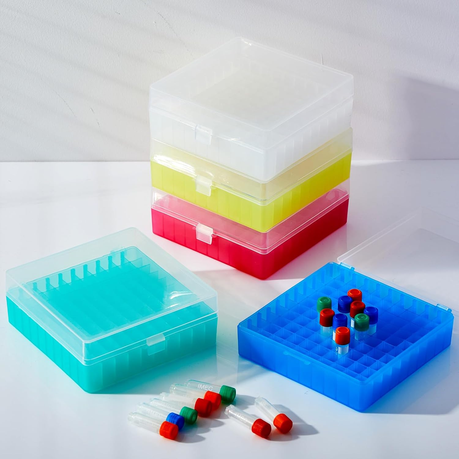 Centrifuge Tube Rack - 100 Delikli Santrifüj Tüpü Kriyojenik Saklama